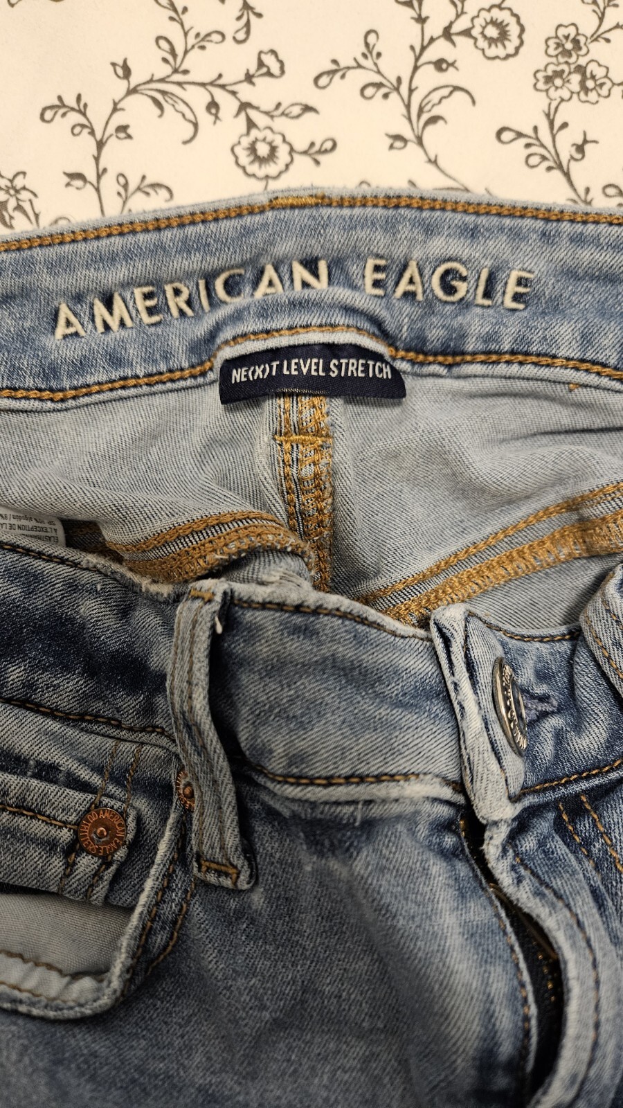 American Eagle Women Size 6 Short Jean Blue Next Level Stretch RN 54485 CA 03873