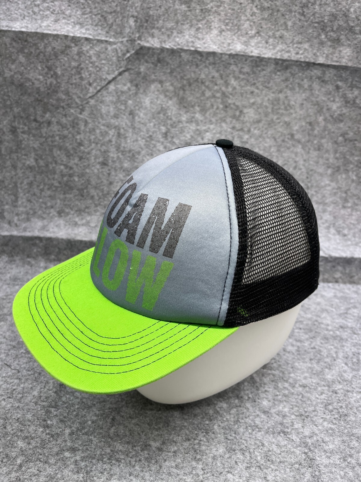 Foam Glow 5K Hat Cap Snap Back Adult One Size Green Polyester Blend Trucker