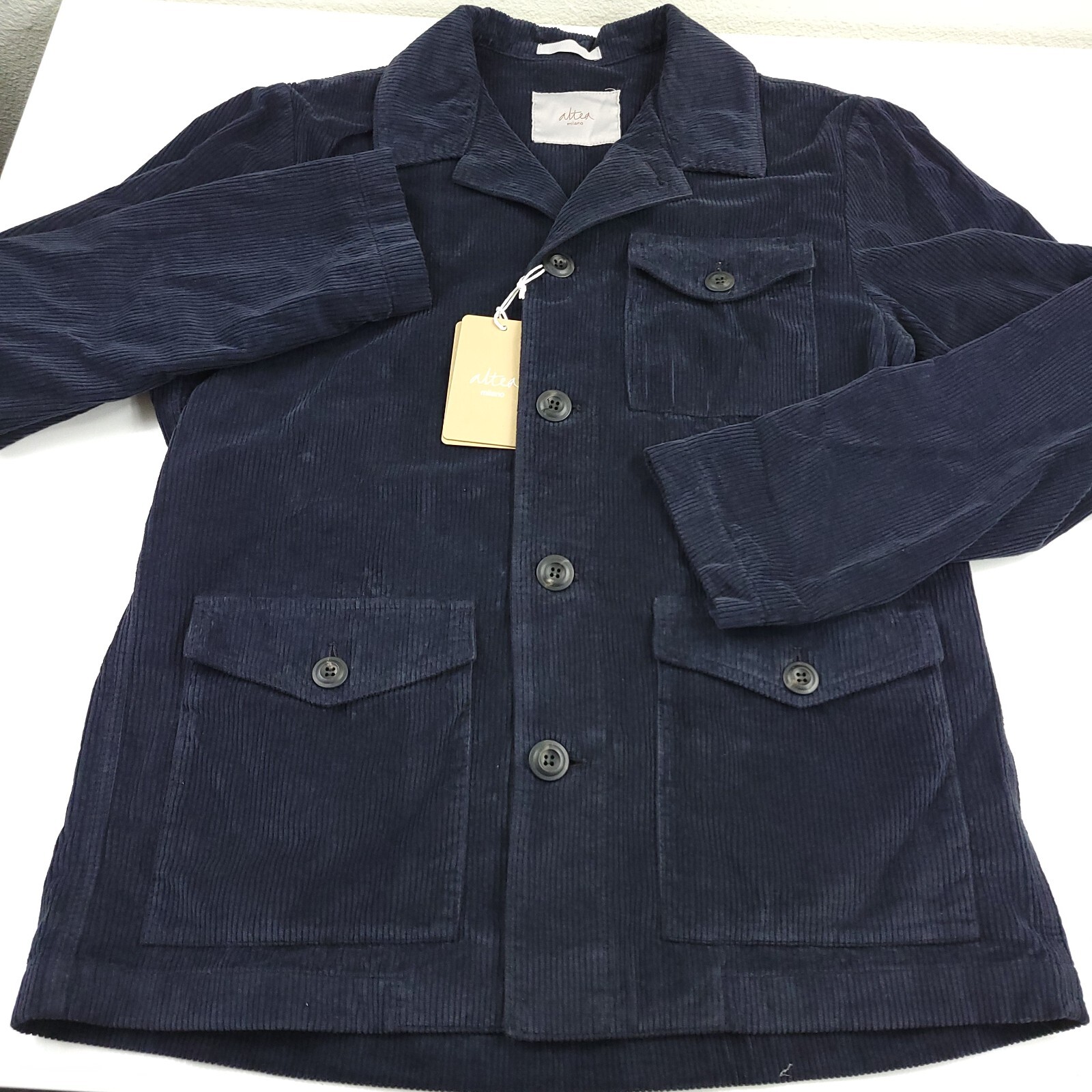 Altea Giacca Dawson Corduroy Jacket Mens Medium Velluto Tinto Capo Blue