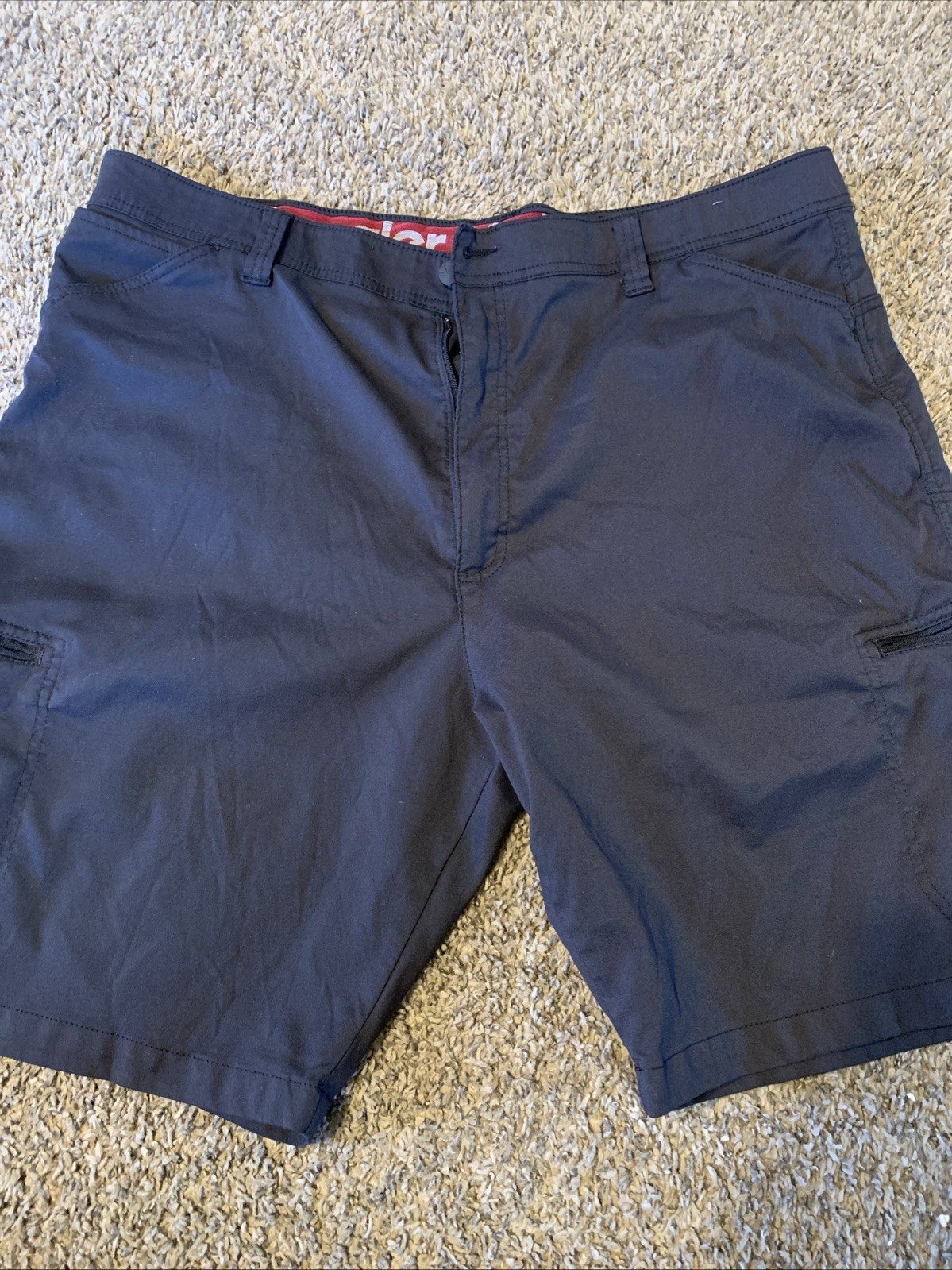 Pre-O sz 42 men’s wrangler sum shorts dk denim Nylon/span. mix/7 Pkets/casual So