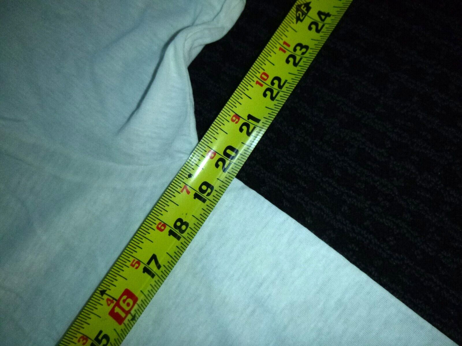 Vtg 70s BVD V-Neck WHITE T-Shirt Undershirt Single Stitch 50/50 Poly Cotton Sz L