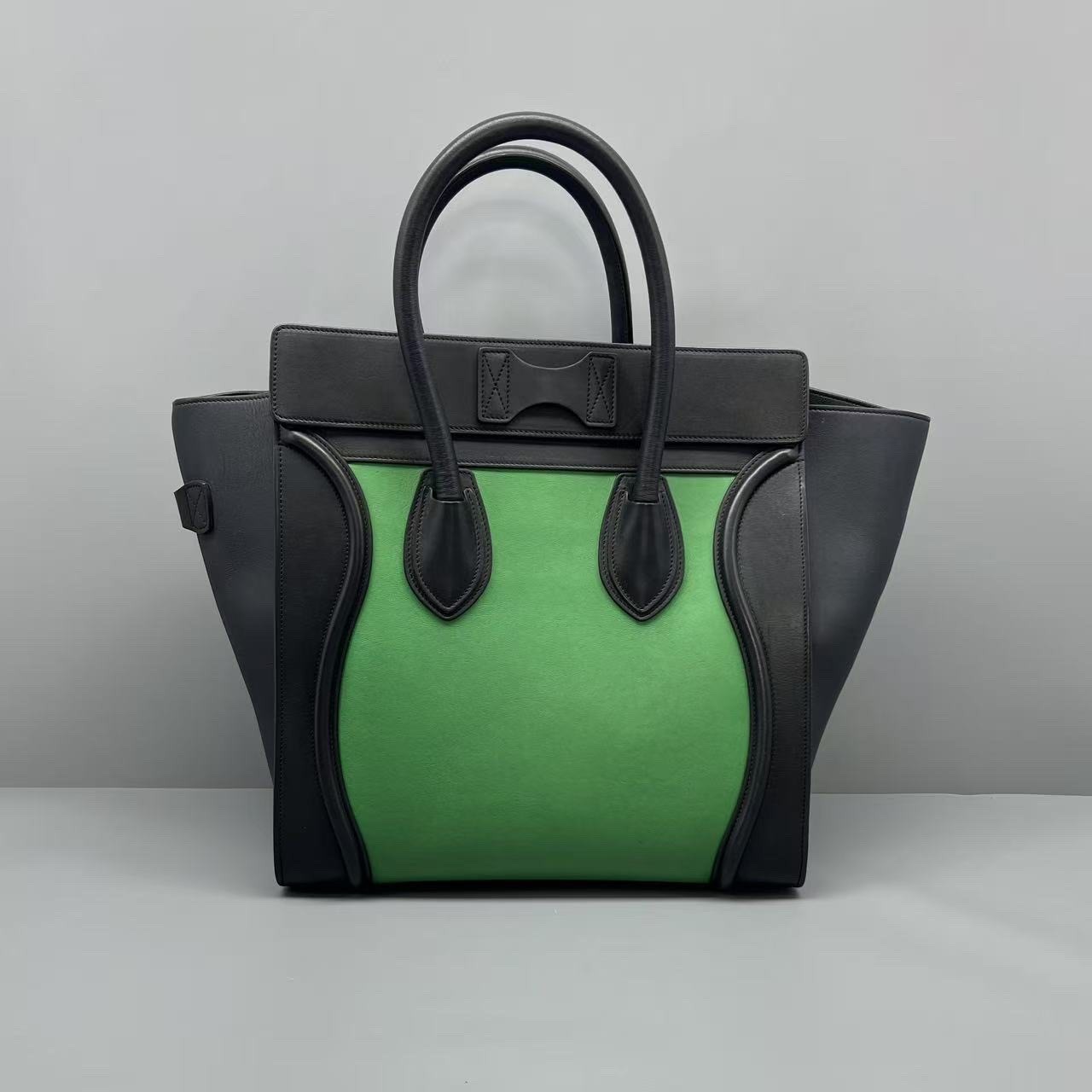 Celine Pre-Owned Authentic Satchel Colorblock 30*31*17cm Free Tracked Shipping