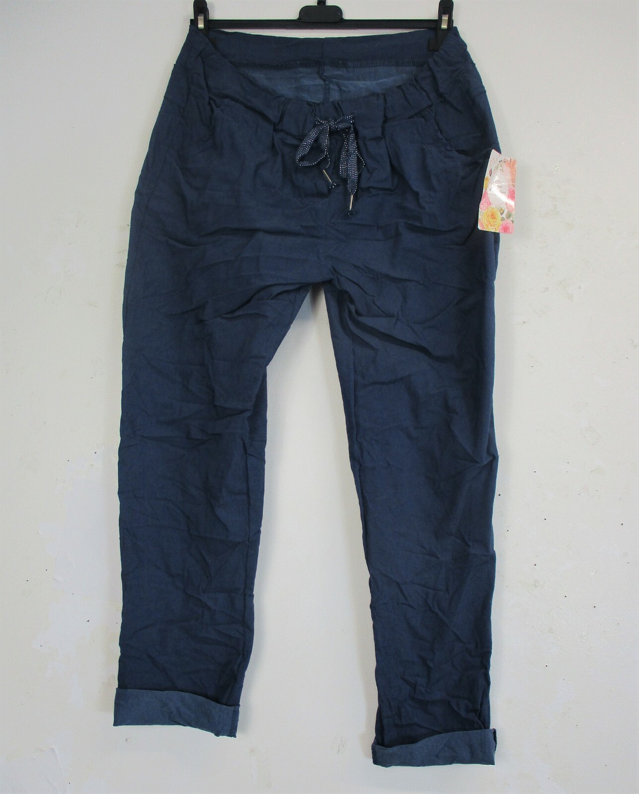 LagenLook Ladies Stretchy 95% Cotton ‘Magic’ Trousers/Pants: Size Reguar & PLus