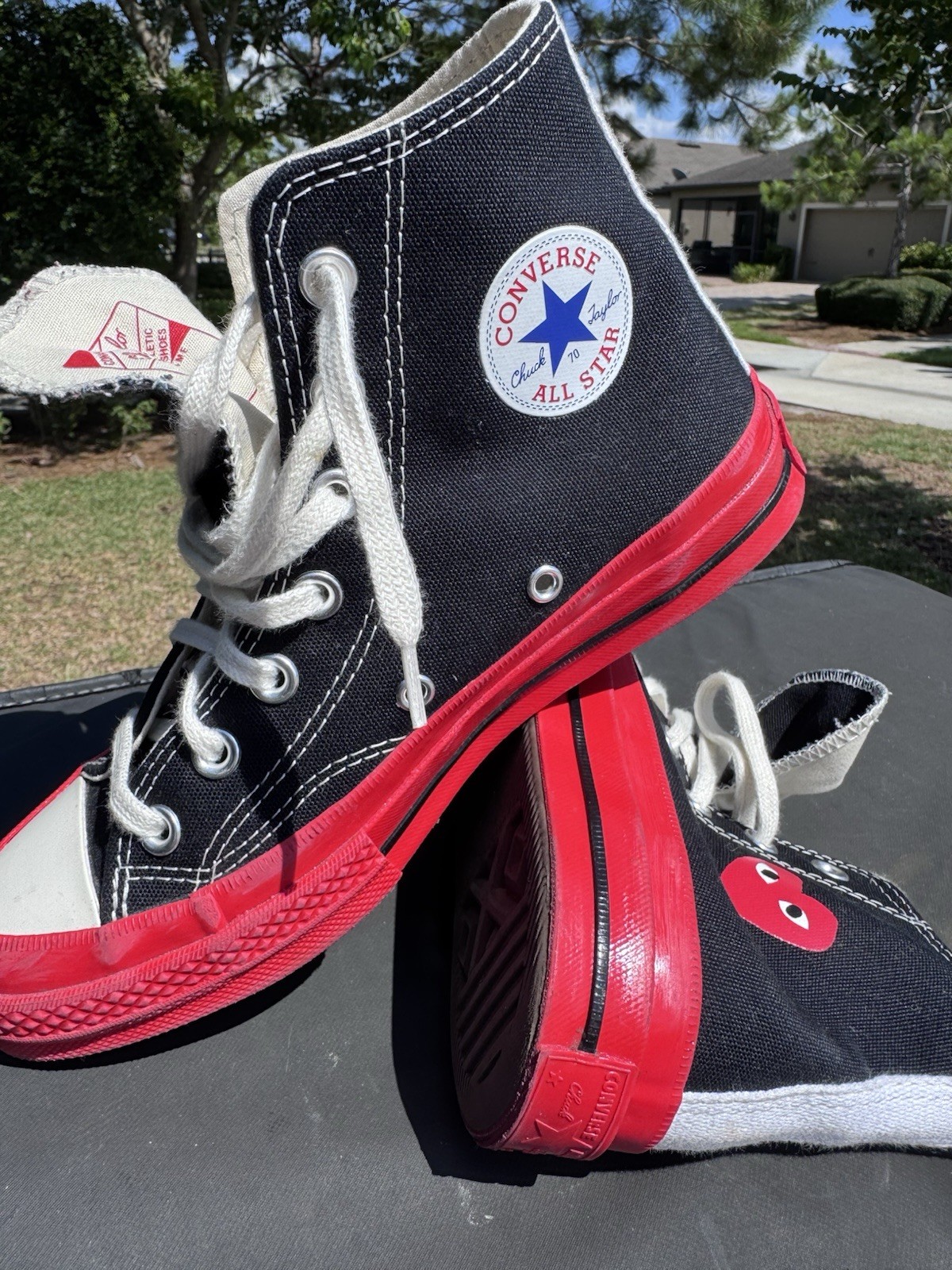 Converse x Comme des Garçons PLAY Chuck Taylor High Top W-6 M-4