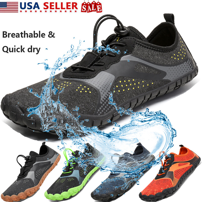 NORTIV8 Men‘s Water Shoes Quick Dry Barefoot Swim Diving Surf Aqua Sport Beach