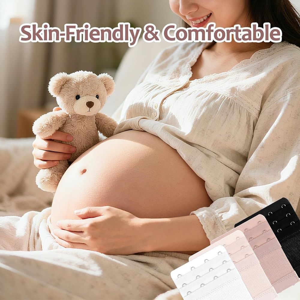 Bra Extender 3-Row (2/3/4 Hook) – Adjustable for Maternity Strapless & Tight Bra