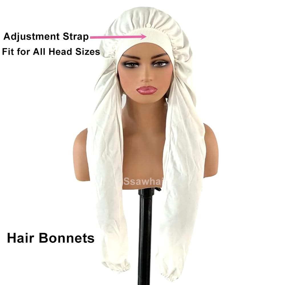 Bonnet for Sleeping,Long Braids Hair Bonnets for Women,2 in 1 Long Hair Prote…