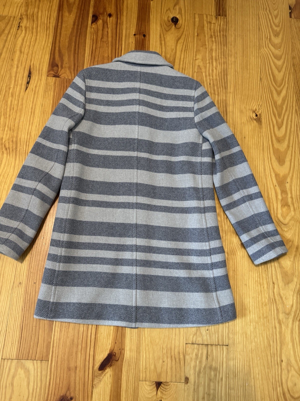 J.Crew Stadium Cloth Italian Nello Gori Wool Striped Wool Blend Coat Women’s 10