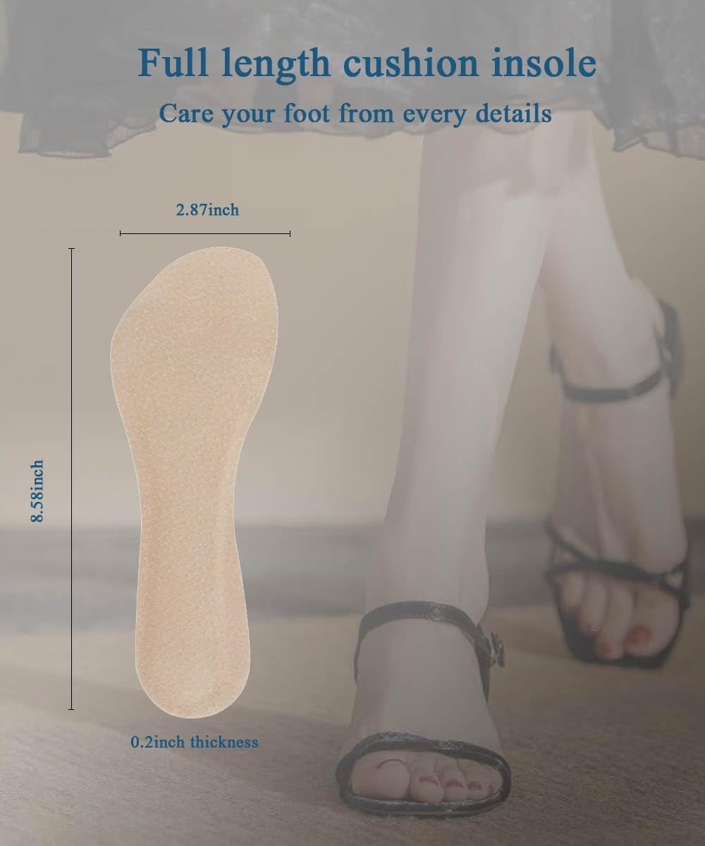 2 Pairs Pigskin High Heel Cushion Inserts Insoles , Adhesive Arch Sandal Inse…