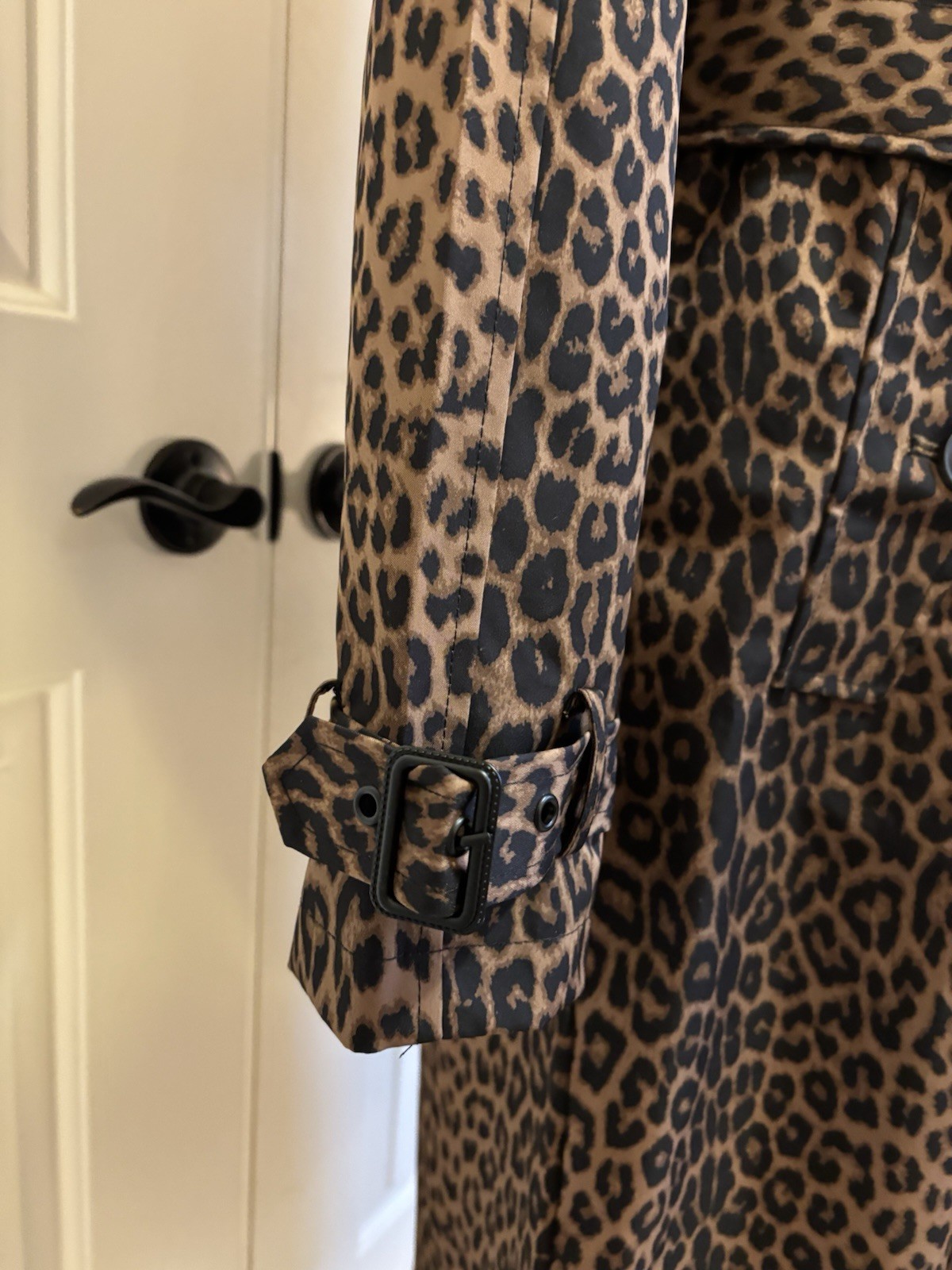 Rebecca Minkoff Leopard Trench Coat NWT RM-707A Women’s M Belted $298 Designer