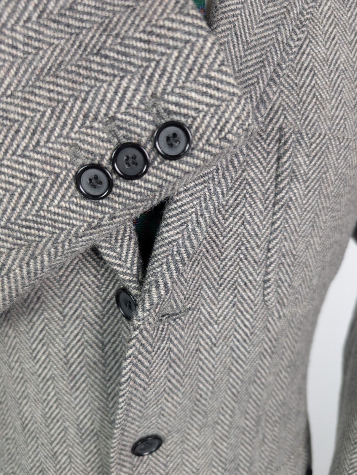 LL BEAN Signature Herringbone Tweed Dual Vent Wool Blend Sport Coat Sz 40