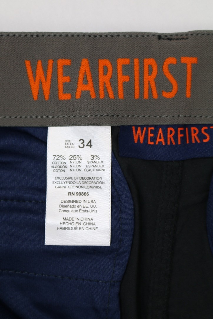 Wearfirst Mens Cargo Short Black Sz M 9in Inseam Stretch Soft Touch Comfort