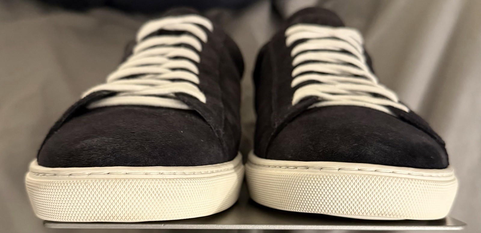 Oliver Cabell Low 1 ‘Navy Waxed’ Suede Sneakers Sz EU 45/ US 12 Made In Italy!