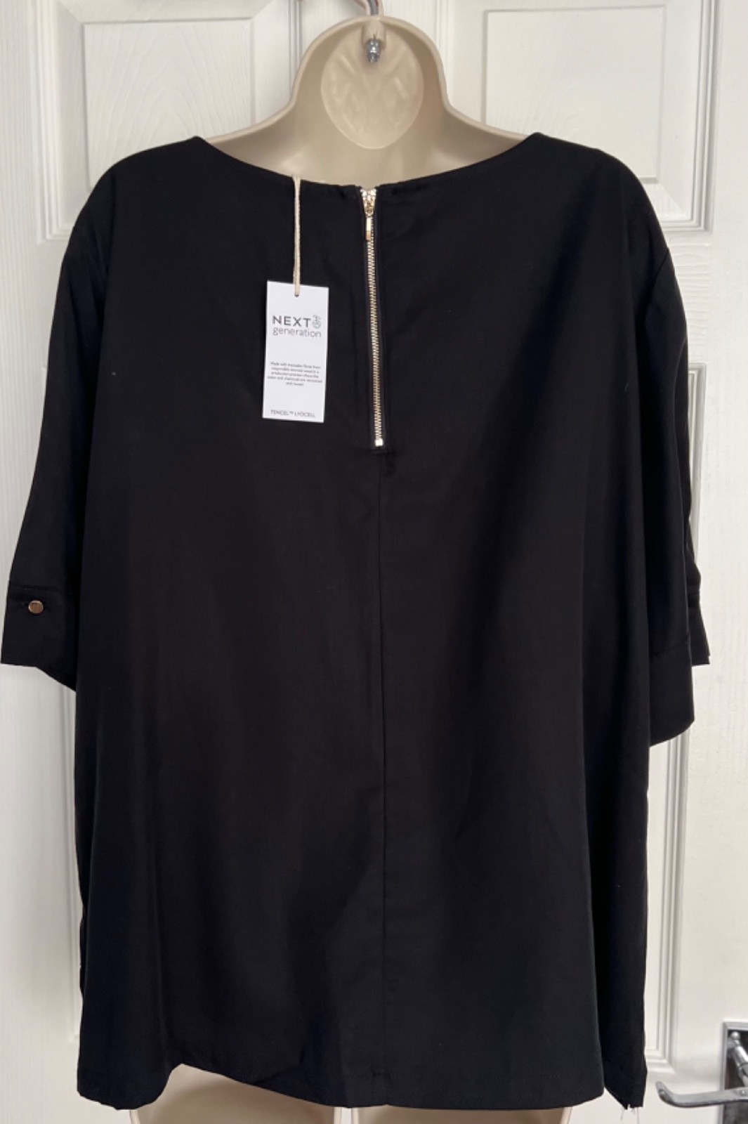 NEW NEXT Ladies Black Short Sleeve Blouse Size 20