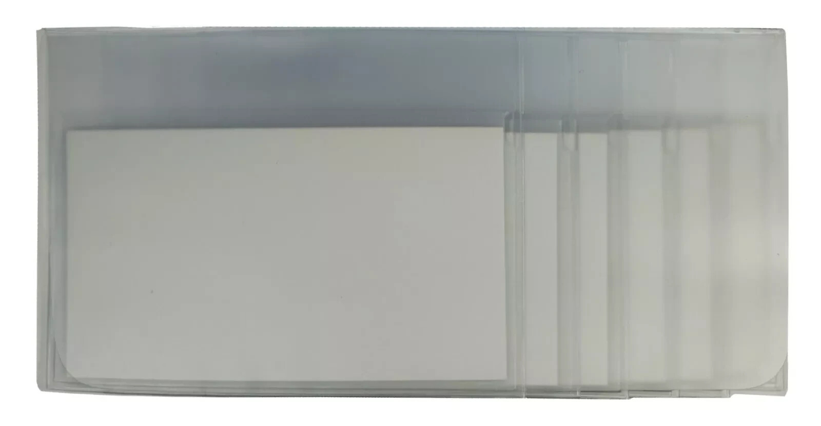 Set of 2 plastic wallet inserts for checkbook and long wallet MADE IN USA e2906