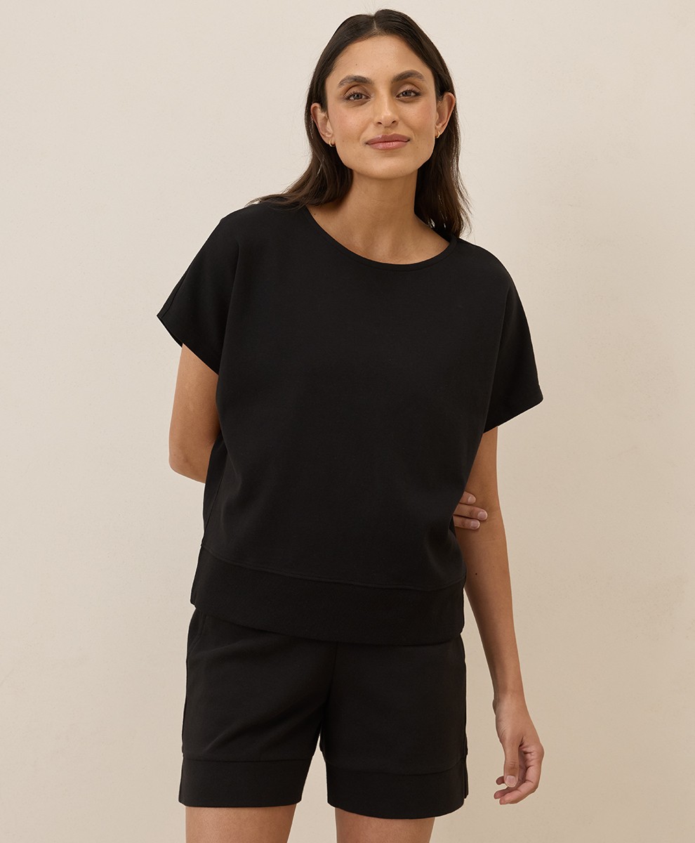 Pact Women’s Airplane Dolman Top 2X-Large Midnight Blue Comfortable Sleeve Shirt