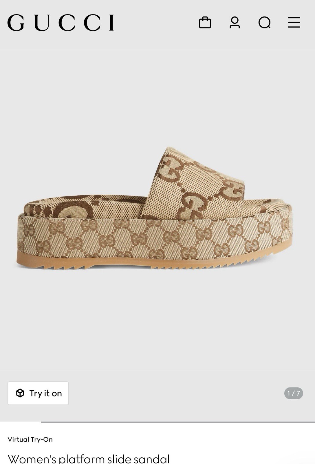 Gucci Platform Slide Sandals 39
