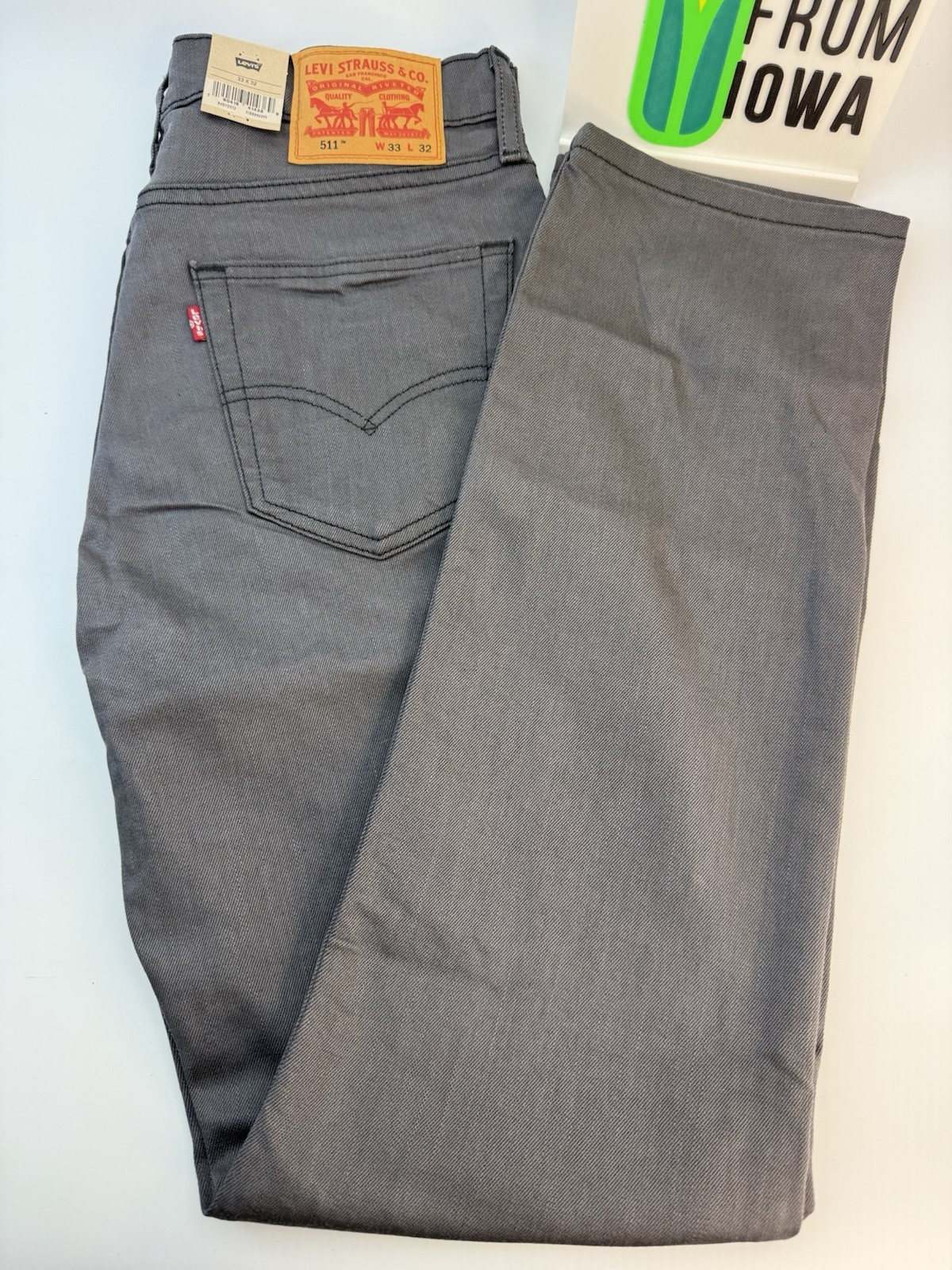 LEVI’S 511 Slim Stretch Men’s Charcoal Gray Jeans 33 x 32 NEW WITH TAGS!