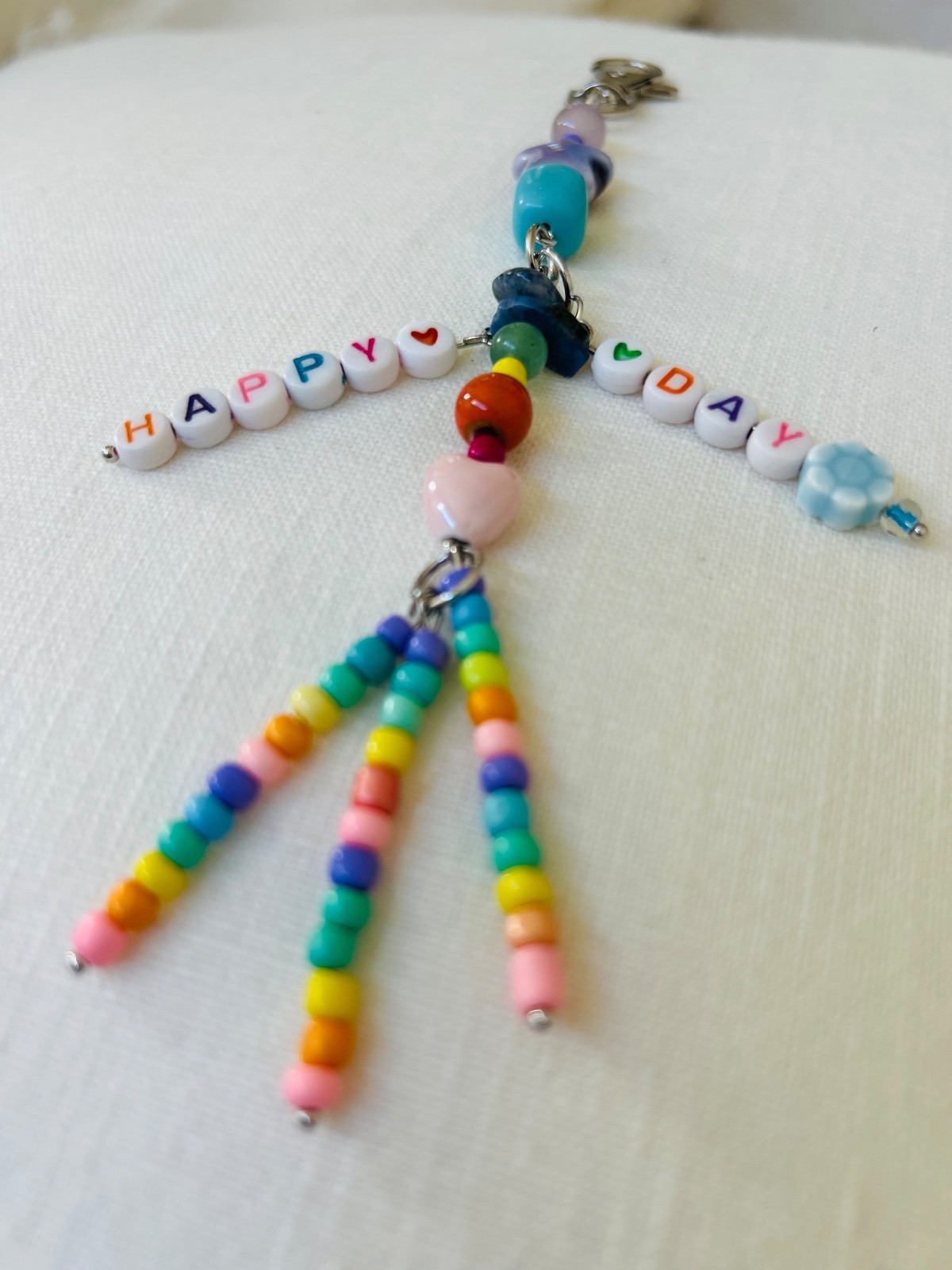 Pride, Rainbow, Friendship Bag Charm, purse accessory, beaded keychain