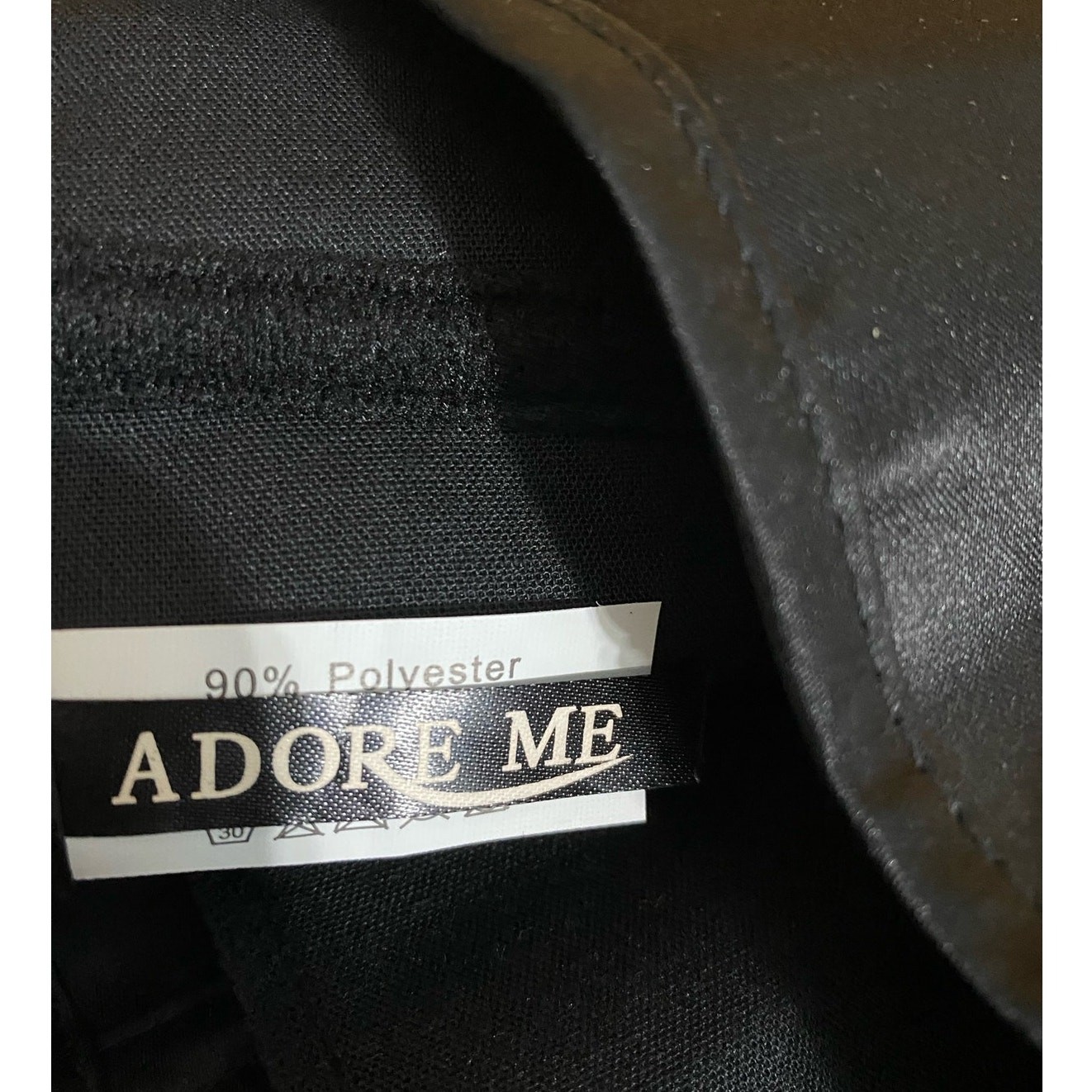 Adore Me Bustier Women’s 3X Black White Poly Spandex Blend Bling Applique ￼