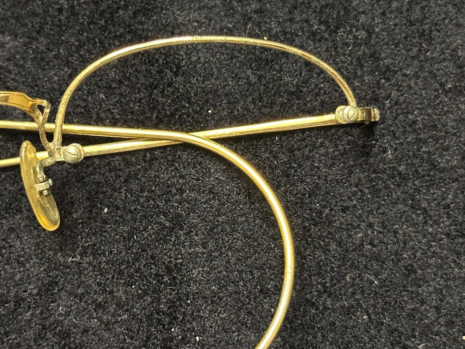 Vtg Art Craft USA 160 Yellow Gold Tone Eyeglasses Frame Only