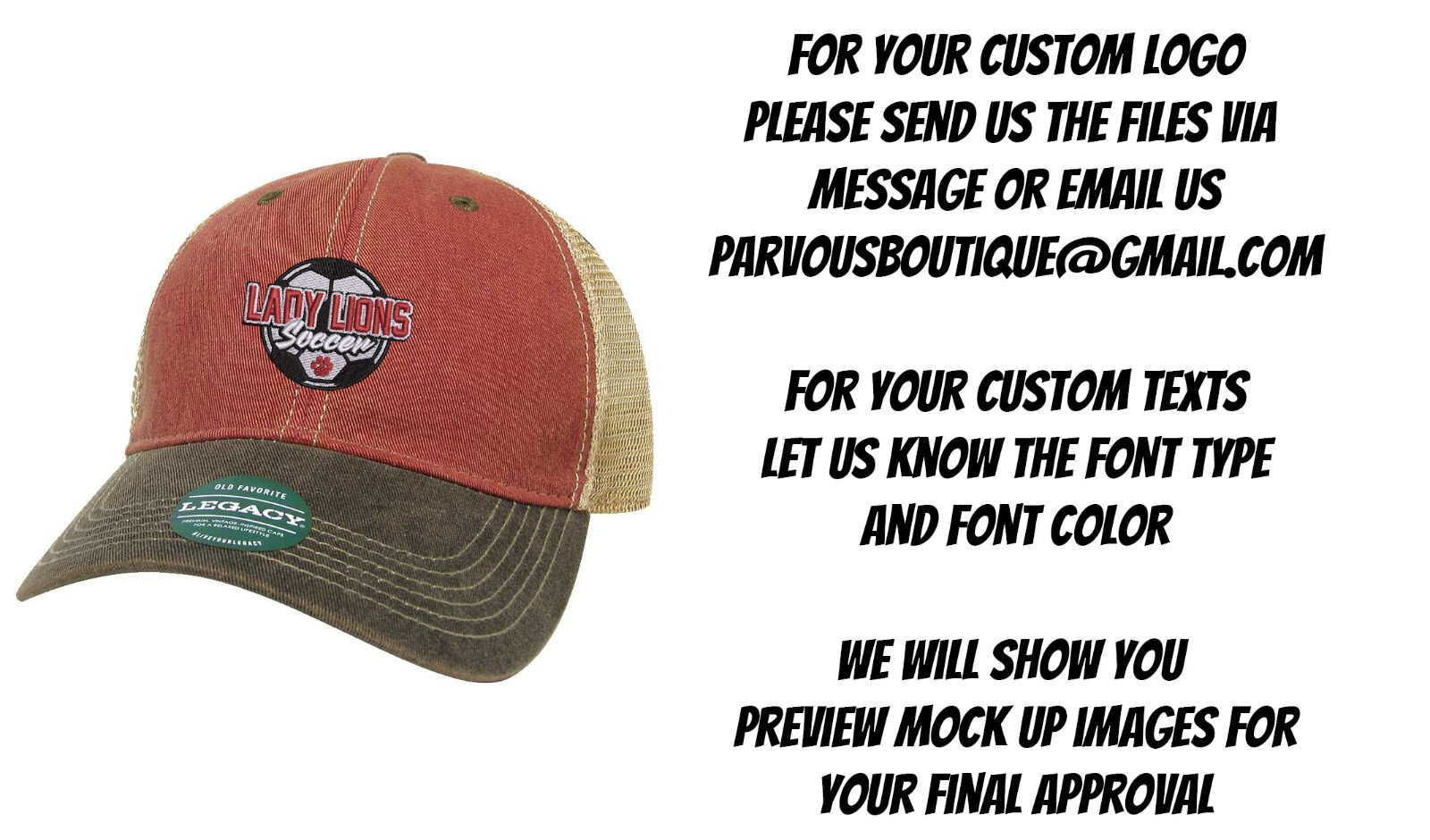 Ink Stitch Legacy Custom Logo Texts Stitching Logo Texts Old Trucker Caps