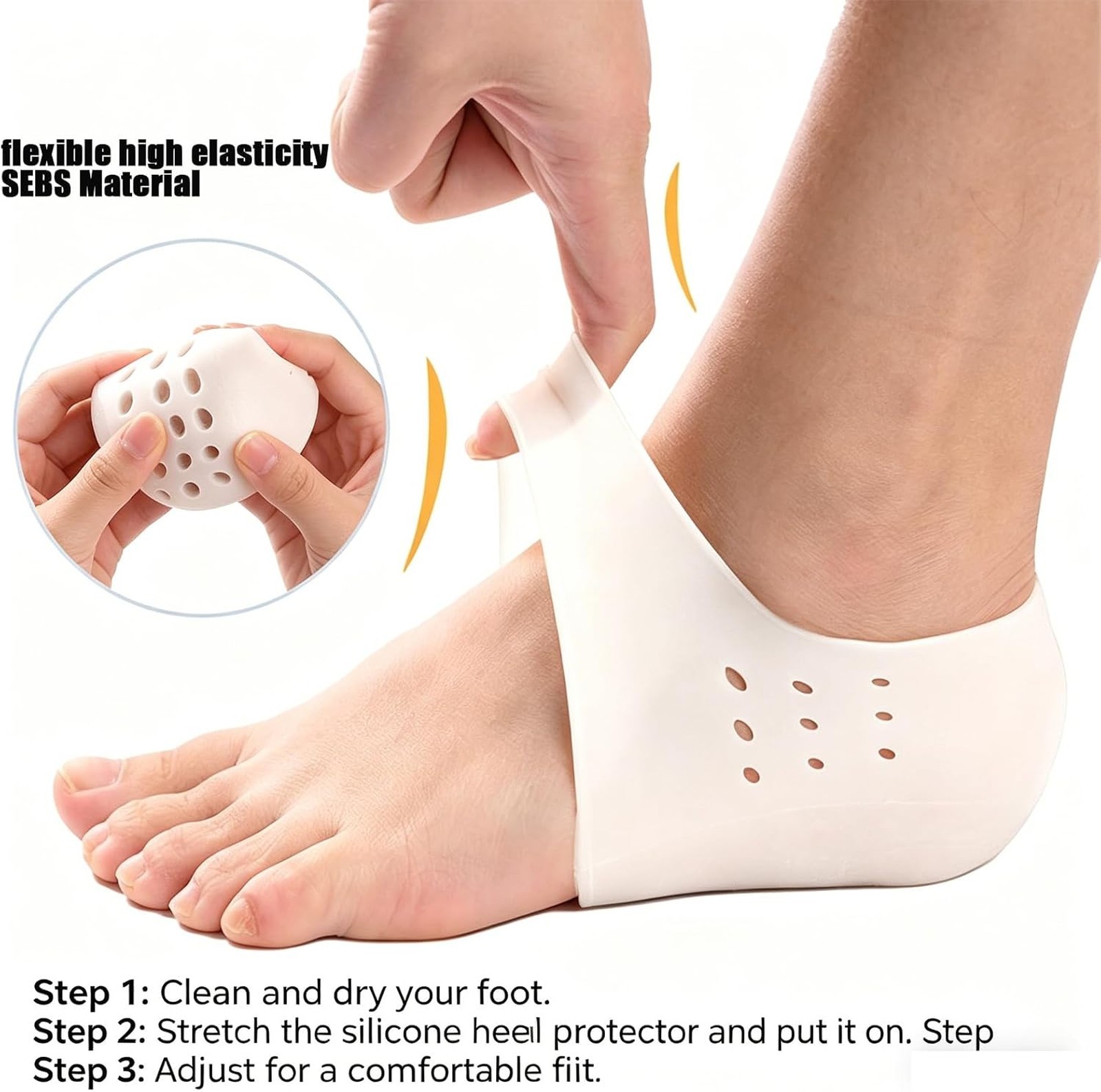 Height Increase Insoles Soft Gel Heel Lift Inserts 1 Inch for Men Women Discreet