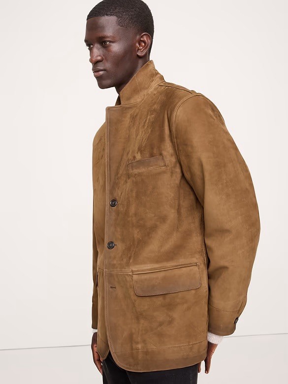 Banana Republic Medium Suede Multi-Pocket Jacket MSRP $598