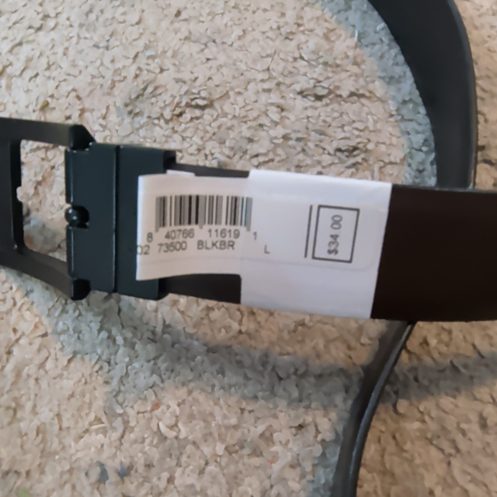 Nike Men’s Black Solid Belt Size 34-38 with Buckle & Logo Accents