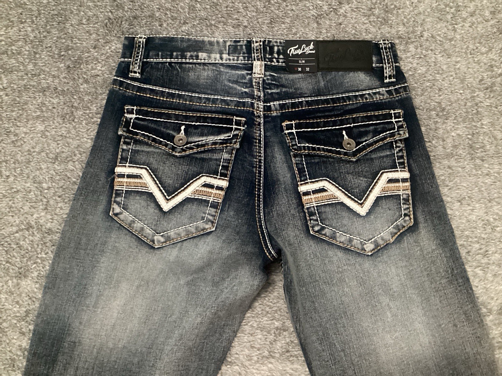 True Luck Straight Slim Fit Comfort Stretch Jeans Size Men’s Size 30×32 NEW