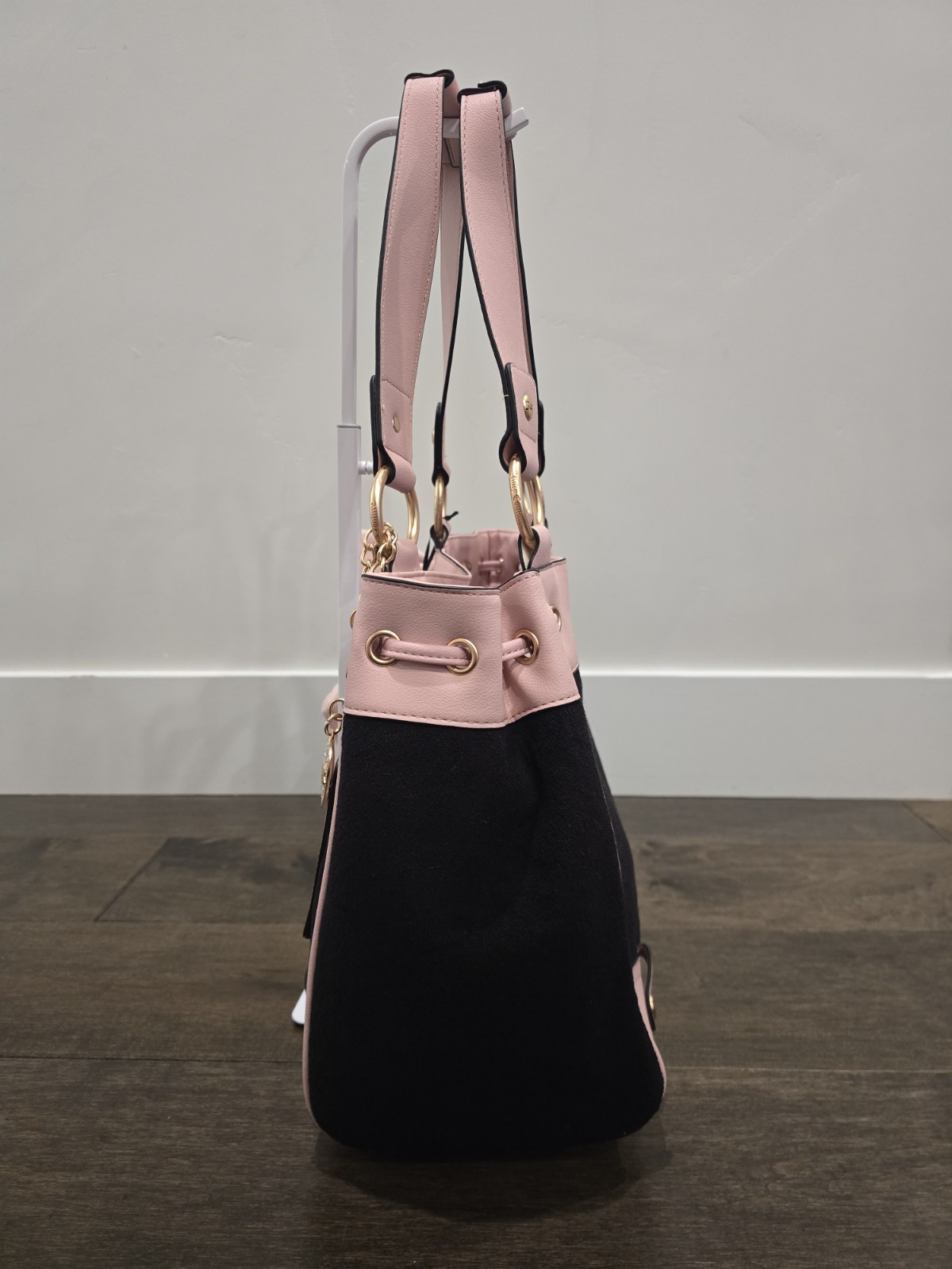 Juicy Couture Lovers Club Terry Tote Daydreamer Bag Black Pink Y2K NWT