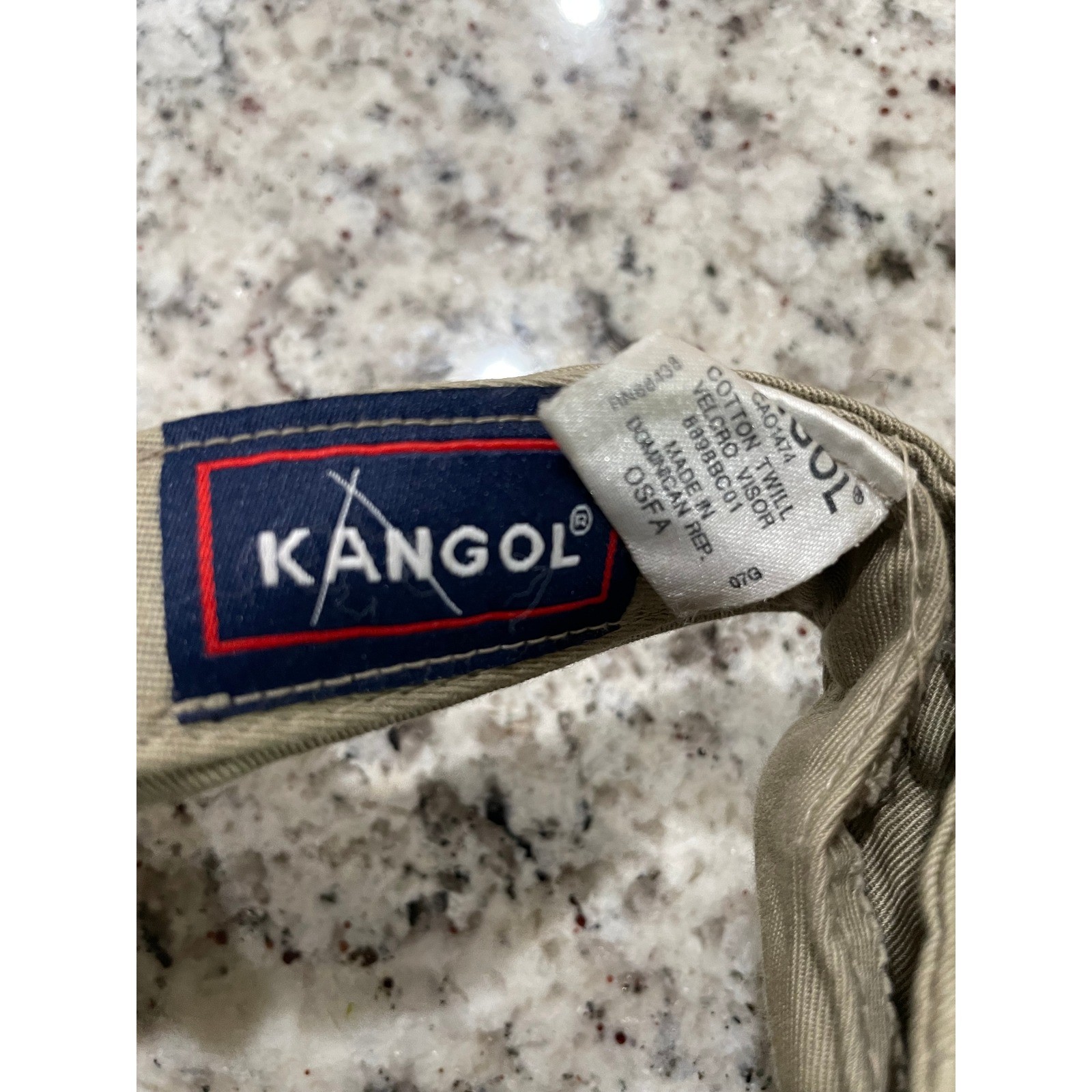 Kangol Cotton Twill Visor Tan Khaki Adjustable Sun Hat 8898BC01 OSFA NWT