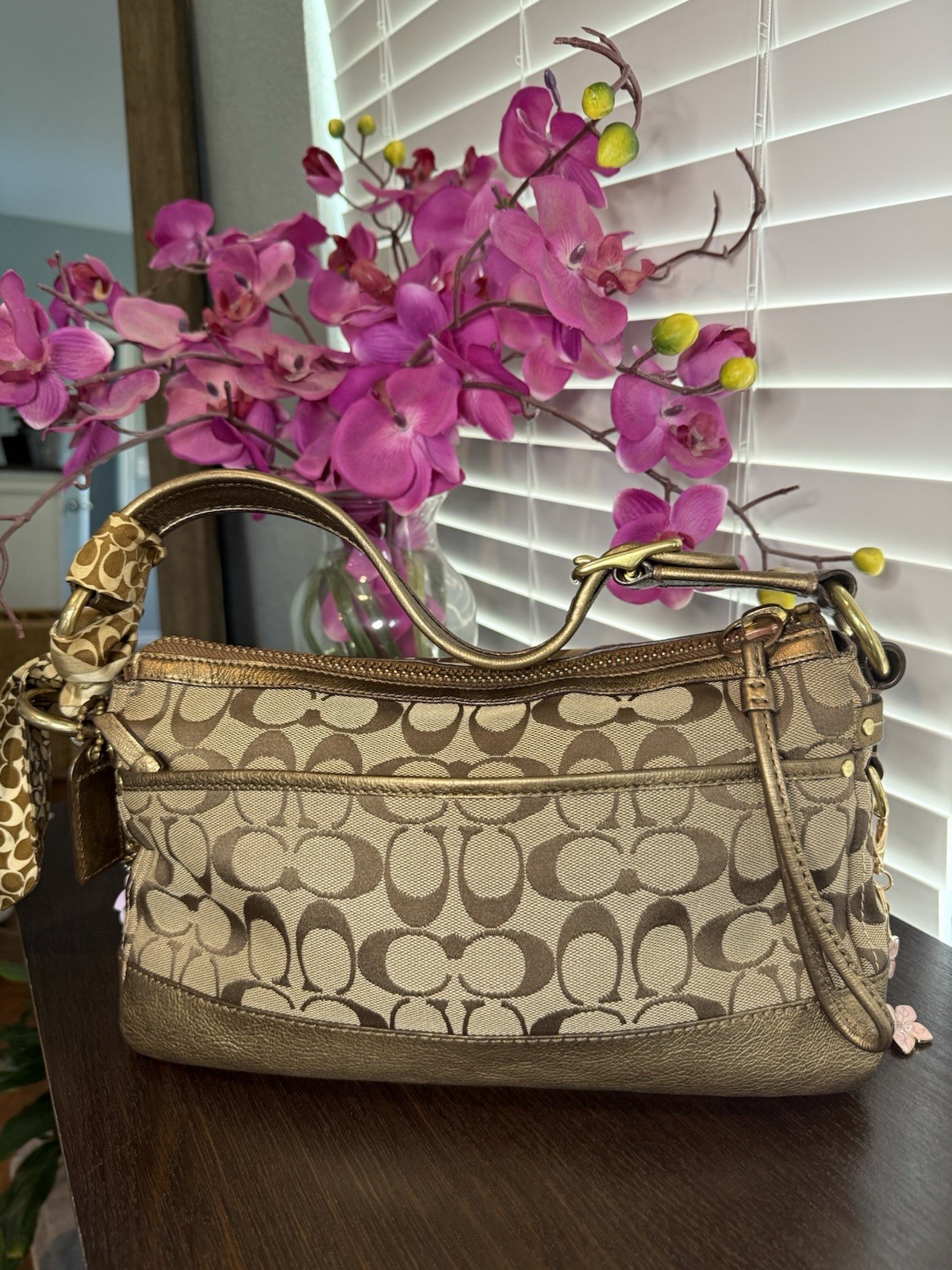 Coach Vintage 65th Anniversary Legacy Canvas Turn-lock Shoulder Bag 10339 Y2K