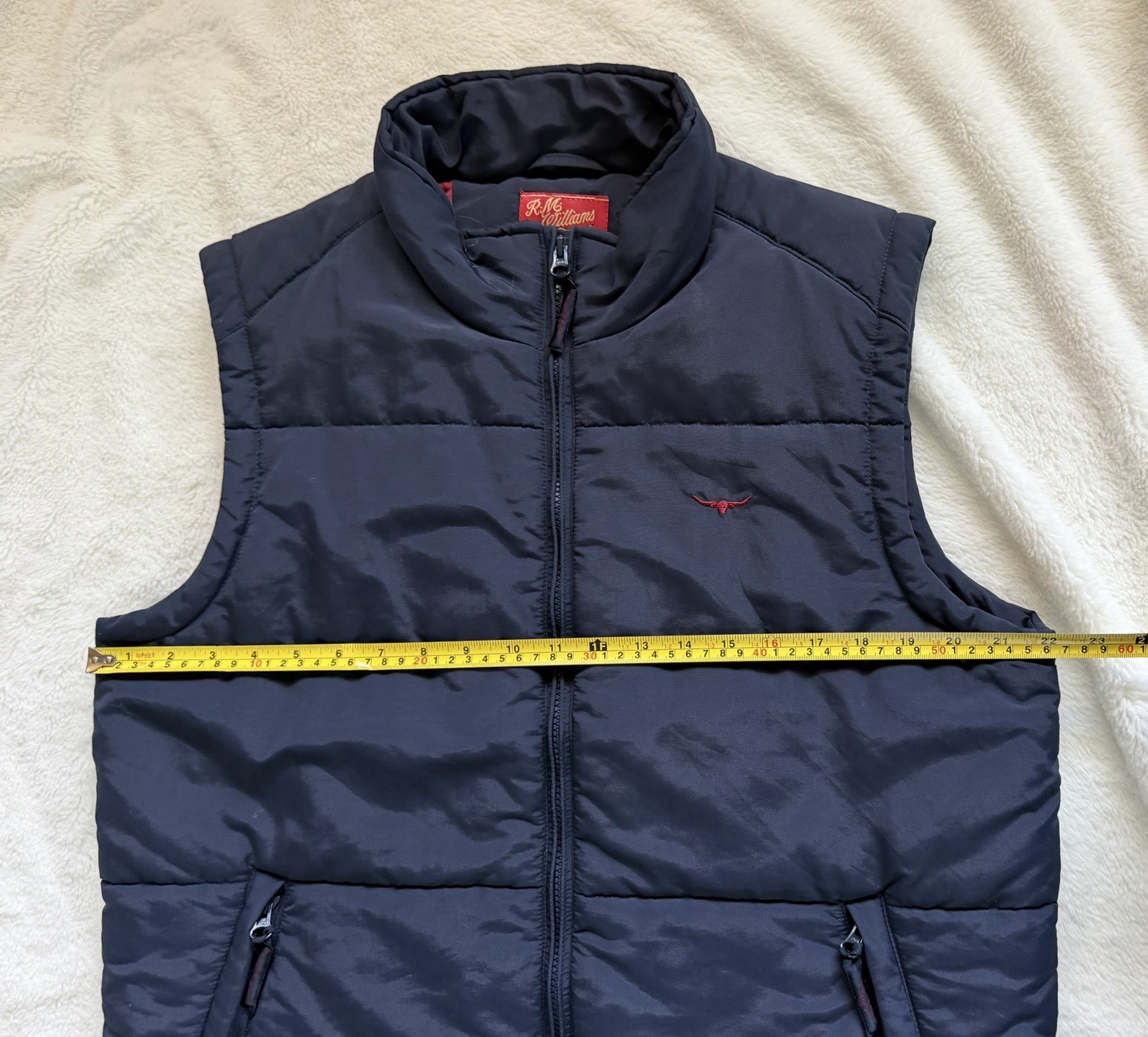 R.M. Williams Patterson Creek Quilted Puffer Vest – Navy Blue – Medium
