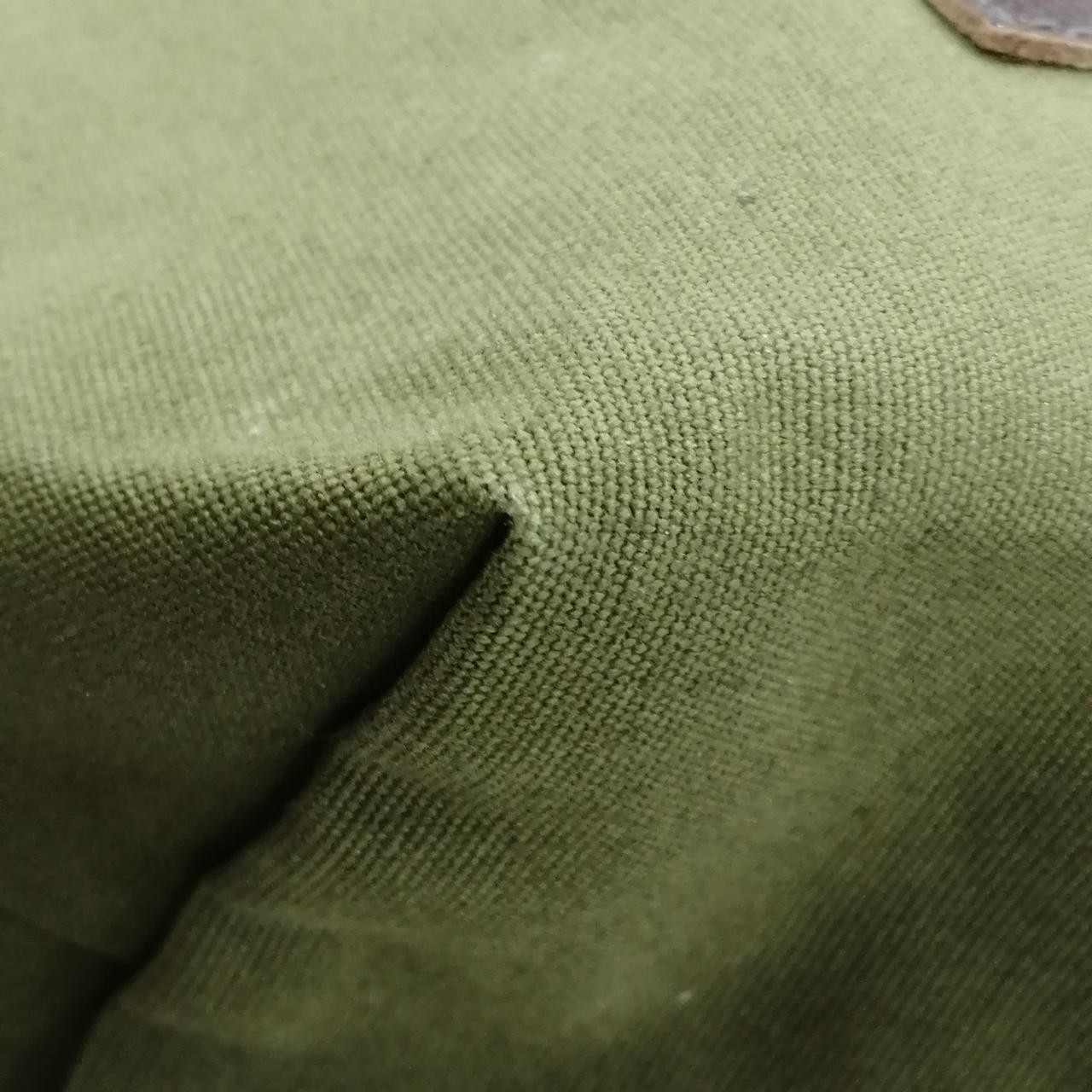 IL BISONTE Khaki Brown Pocket Canvas Tote Bag 10.6 inch
