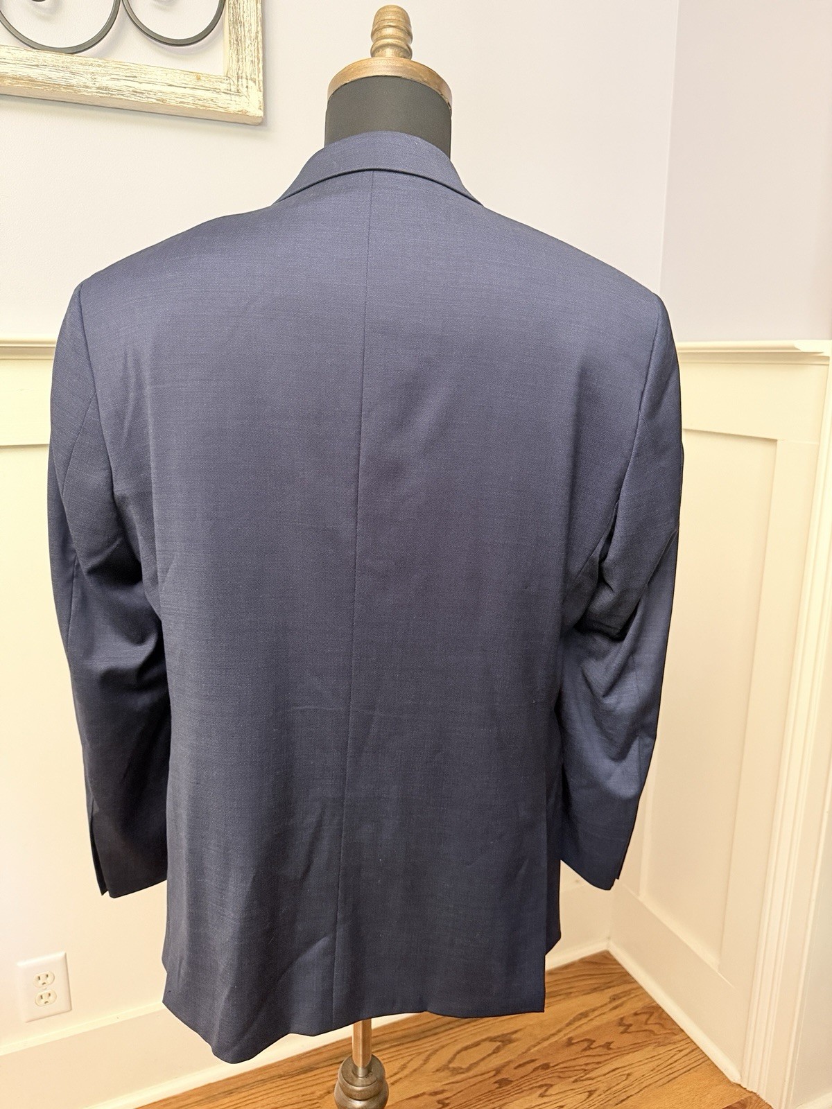 Kenneth Cole Blazer Mens 42R Awareness Wool Blend Blue Wear-Tech