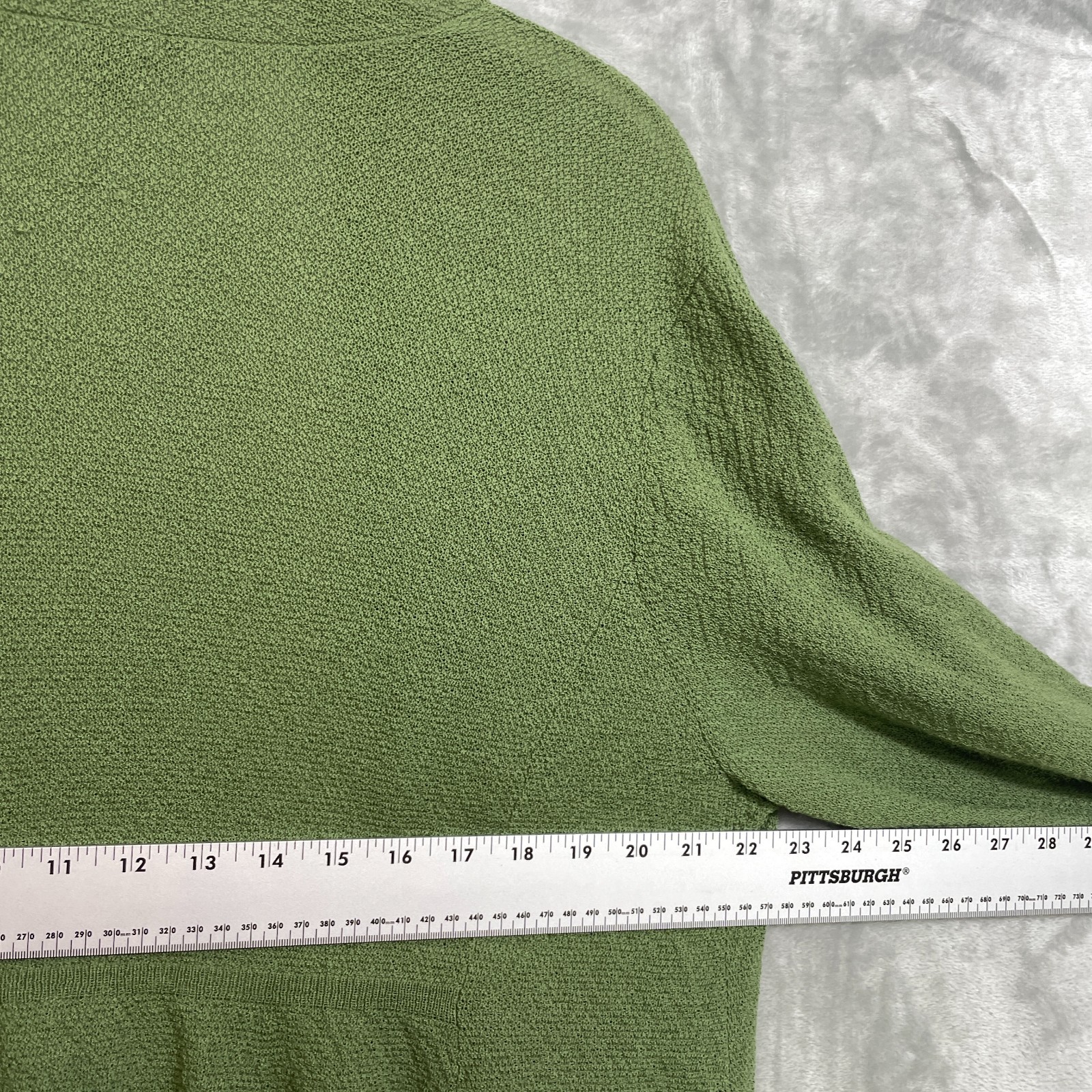 Eileen Fisher 100% Wool Open Front Cardigan + Tank Set Size XL Green Minimalist