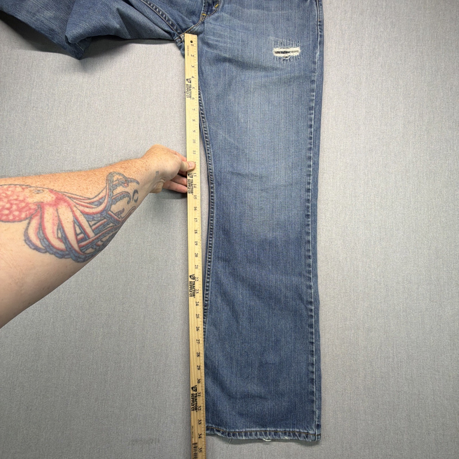 Vintage Levis 527 Jeans Bootcut 36×34 Mens Blue Distressed