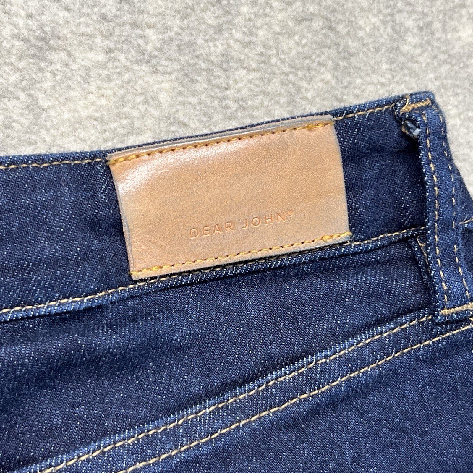 Dear John Frankie Straight Womens 26 Dark Wash Stretch Jeans Mid Rise Denim
