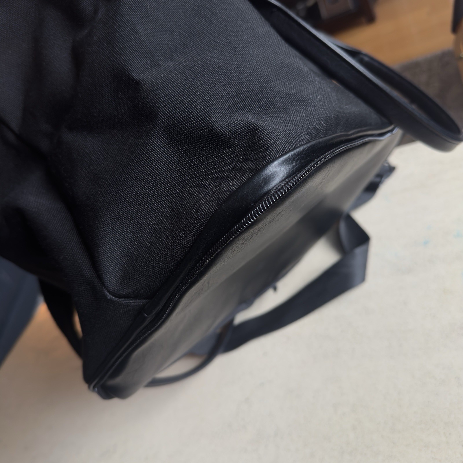 BEIS The Weekender Large Bag in Black FLAW-Missing Bottom Section 19x12x10