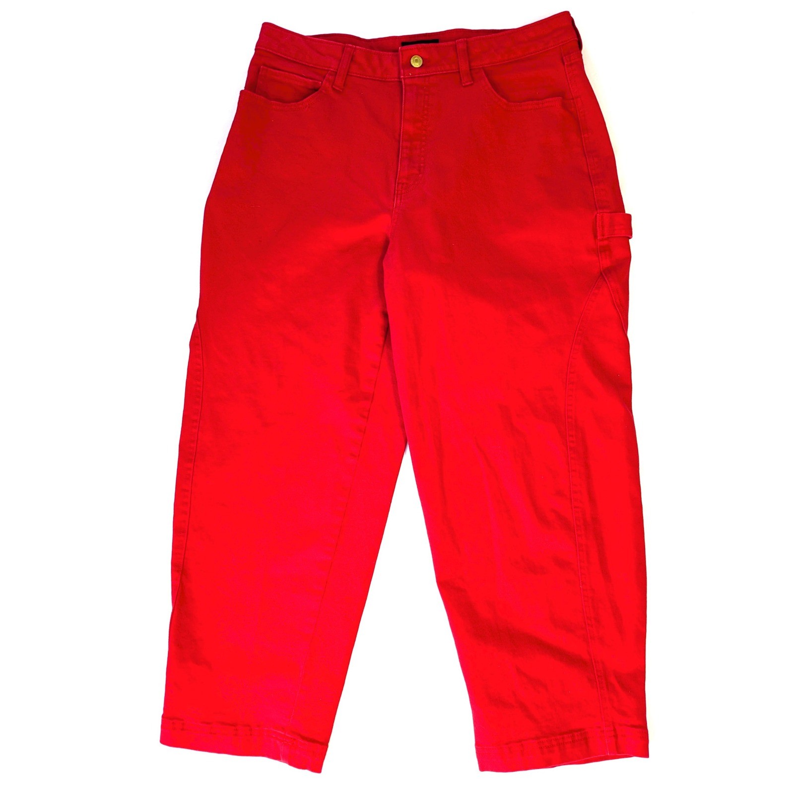 Free Assembly Red Carpenter Utility Pants Straight Jeans Size 12 FAEP0573SP26