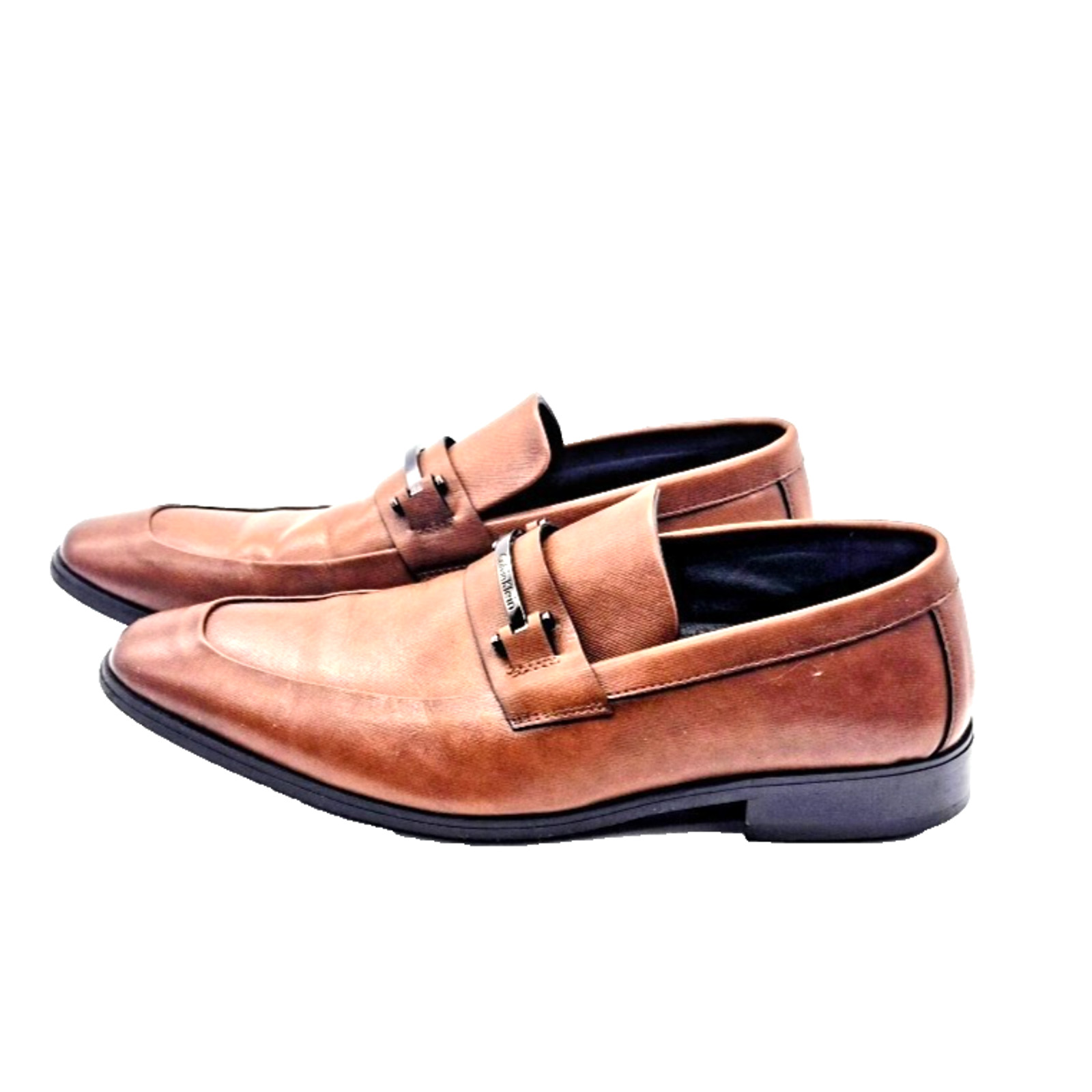 Calvin Klein Men’s Malcome Tan Bit Loafers Slip-On Shoes Size 9.5 M Preppy Style