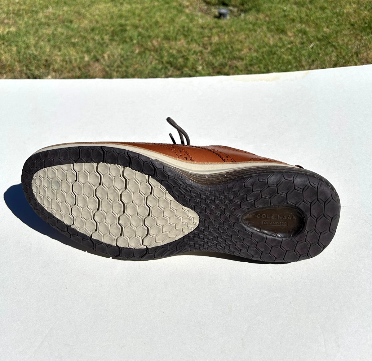 Cole Haan OriginalGrand Energyweave Wing Oxfords Shoes Sz 8 British Tan $180 NEW