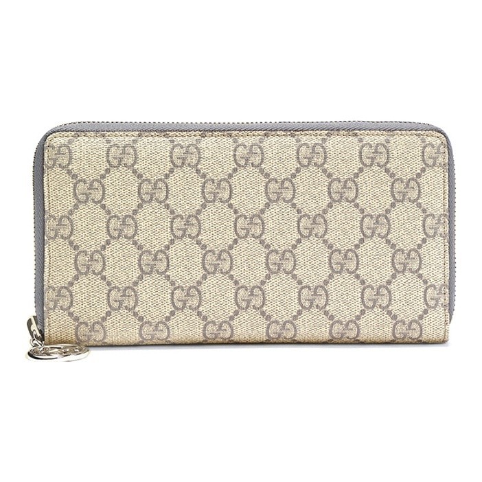 Gucci monogram canvas and leather wallet for women 7.48×0.98×4.1 in