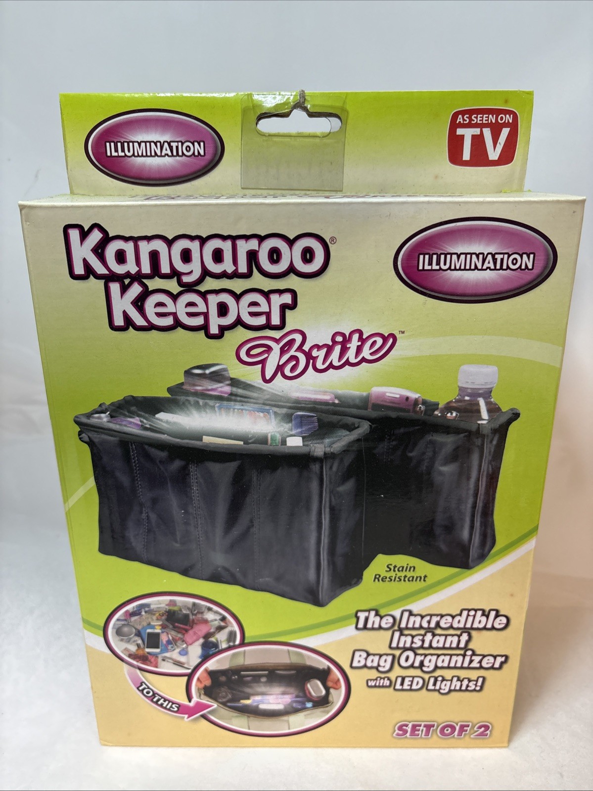 As Seen On TV Organizer Kangaroo Keeper Brite Black Illuminated – Set of 2