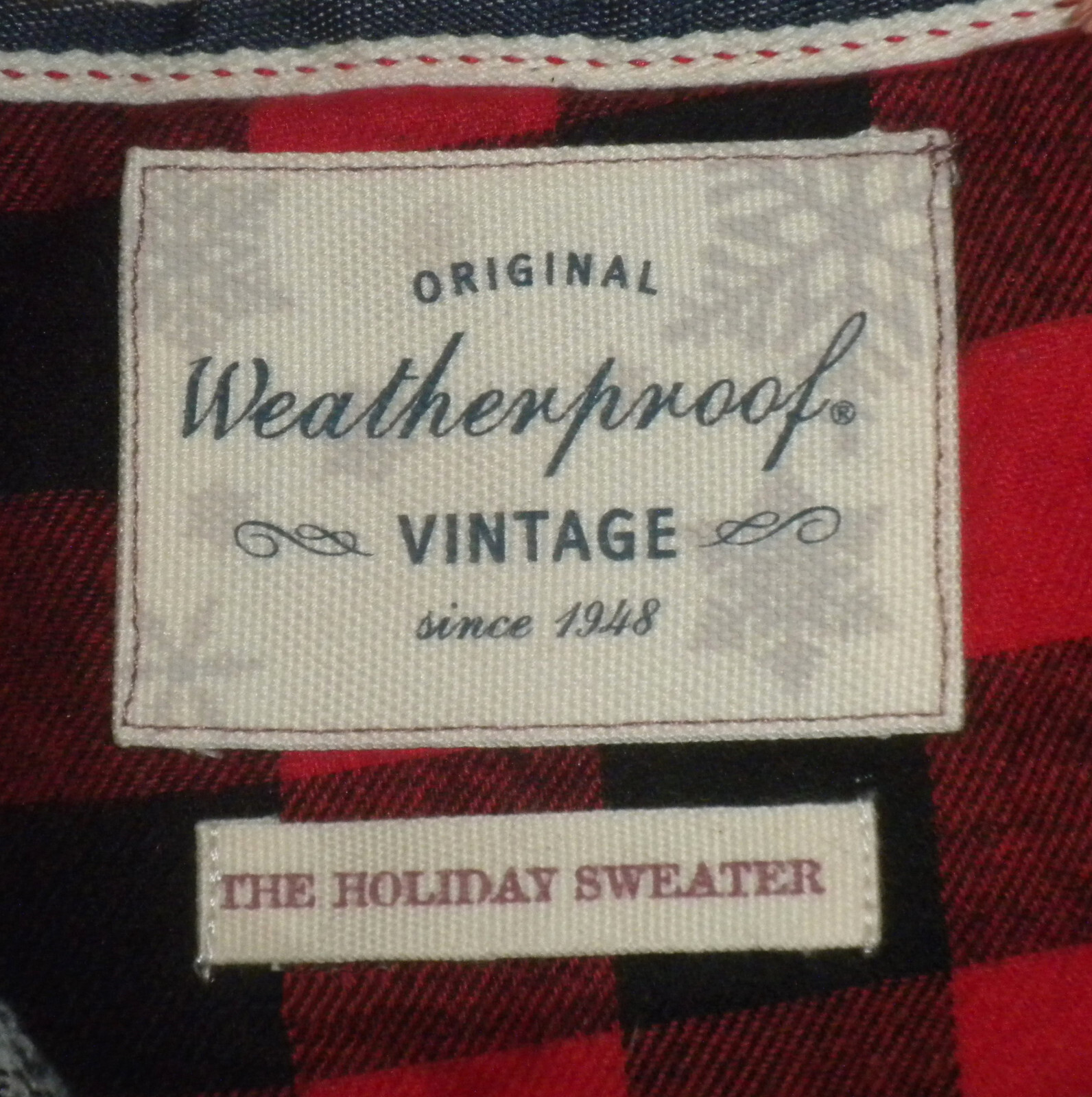 Weatherproof Men’s Black Ivory Marl Quarter Button Pullover Sweater Size S