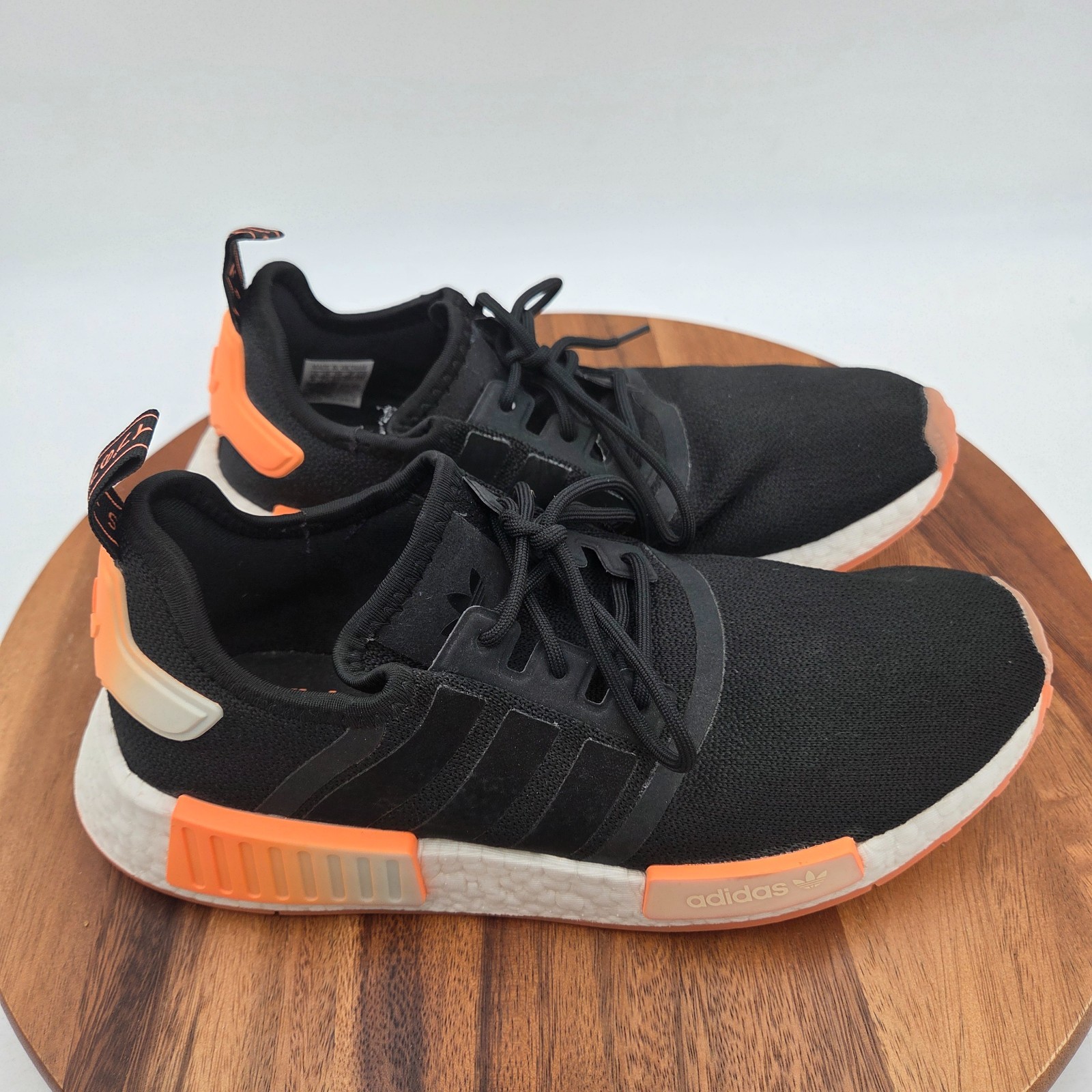 Size 9 – Adidas NMD_R1 Black Beam Orange Women’s Shoes Boost Sneakers