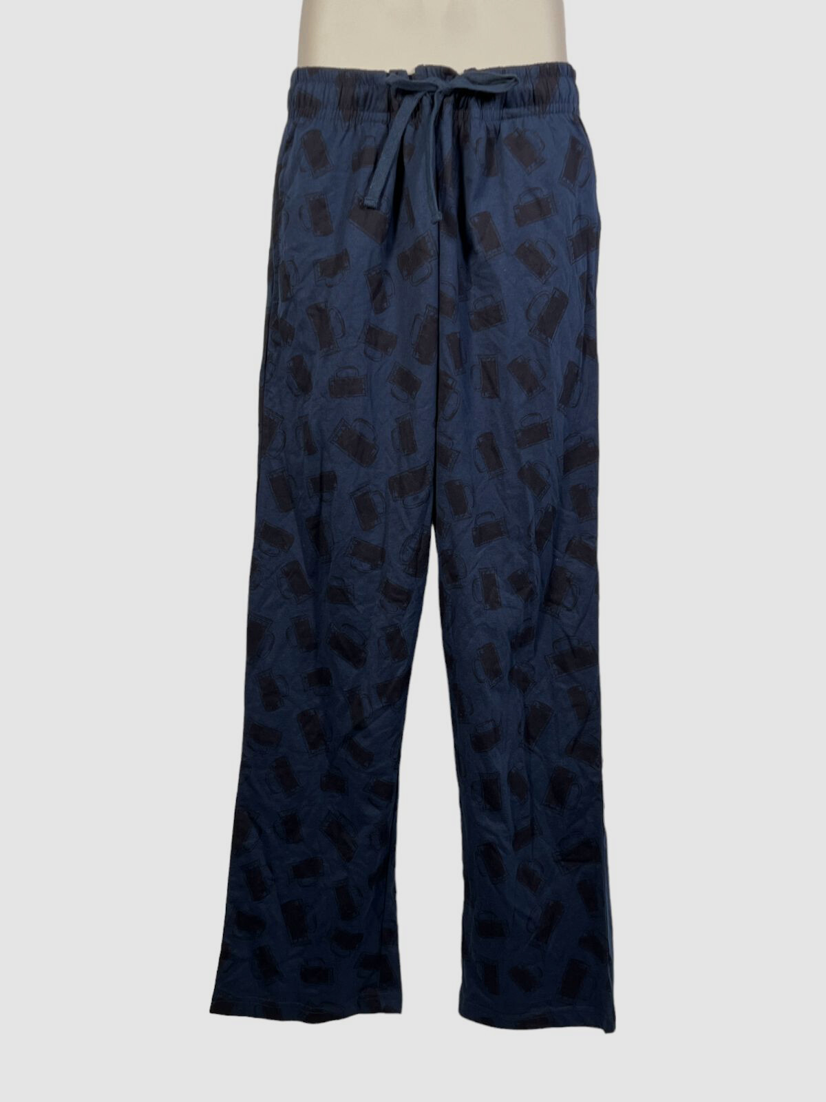 $40 ADTN Men’s Blue Mug Drawstring Pajama Pants Sleepwear Size L
