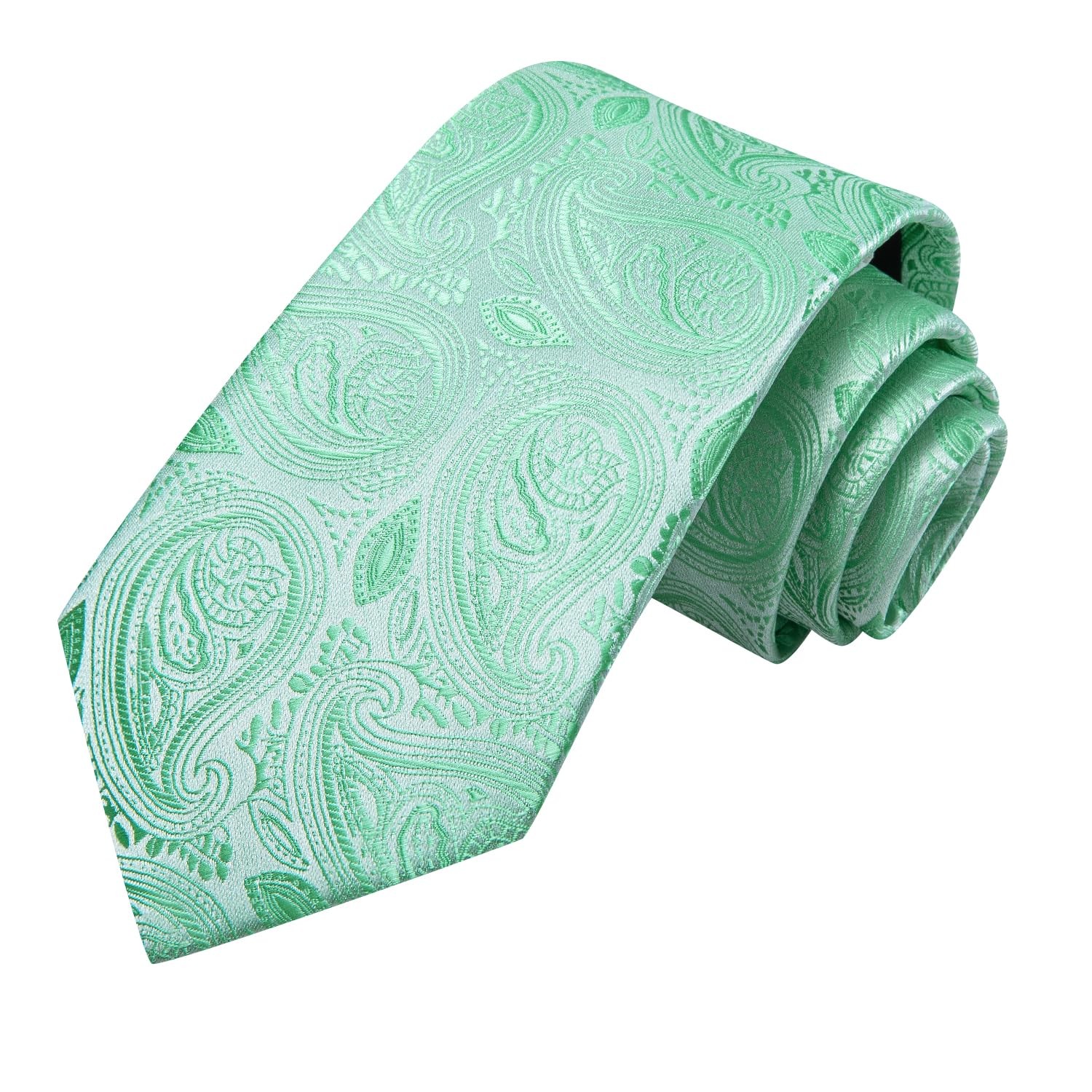 Hi-Tie Men 63inches Tie Set Extra Long Necktie Paisley Tie Pocket Suqare Cufflin