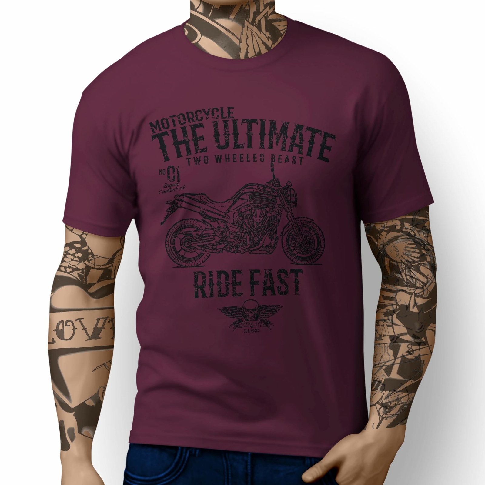 JL* Ultimate Illustration For A Yamaha MT-01 Motorbike Fan T-shirt